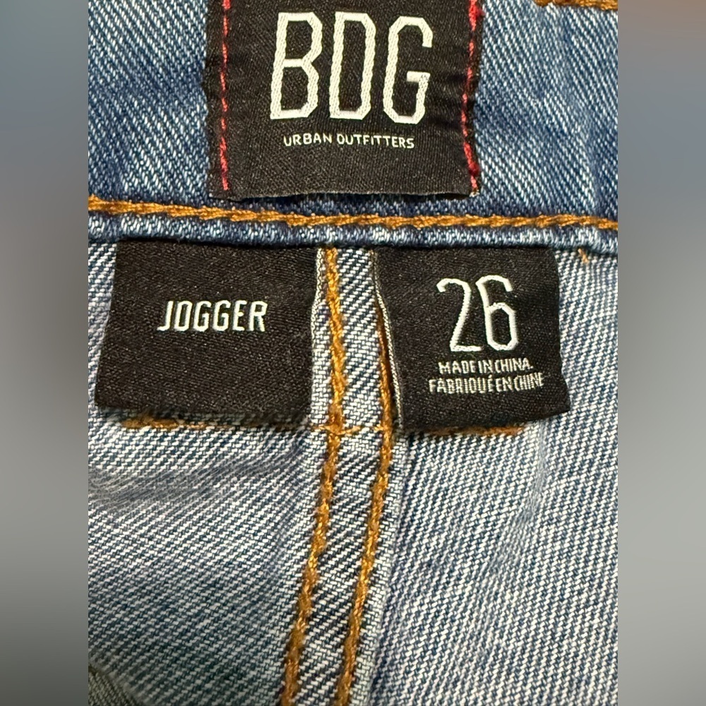 BDG Urban Outfitter Womens Jeans Blue Denim Jogger Cargo Sz 26 100% Cotton - Picture 6 of 6